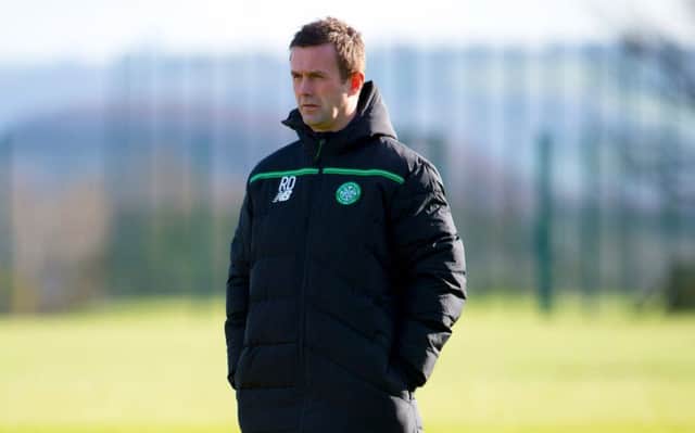 Celtic manager Ronny Deila oversees training ahead of tomorrow's clash with League Cup conquerors Ross County. Picture: SNS Group