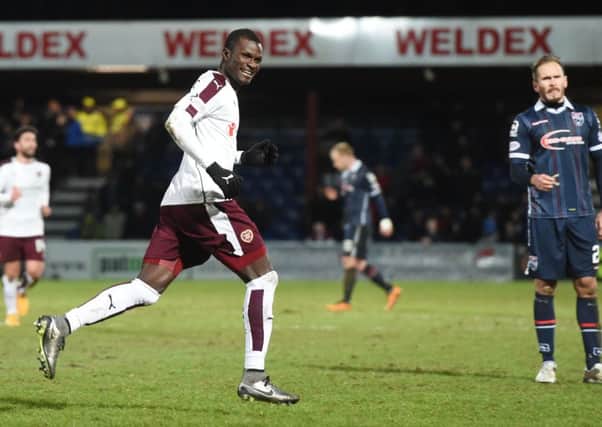 Striker Abiola Dauda wants Hearts fans to judge him when he has 'proved' himself further.  Picture: SNS.