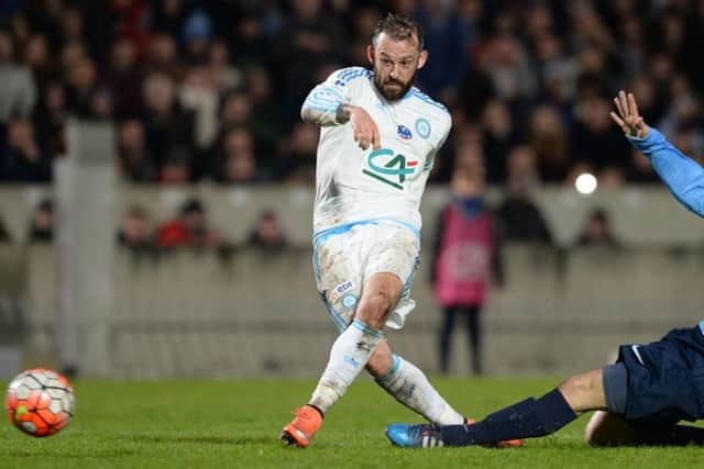 Marseille's Steven Fletcher tries a shot during the 2-0 French Cup win over Trelissac. Nicolas Tucat/AFP/Getty Images