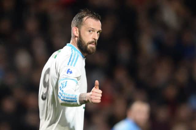 Steven Fletcher scored his first goal for Marseille. Picture: Nicolas Tucat/AFP/Getty Images