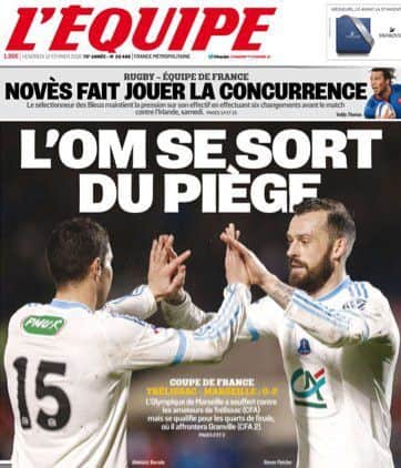 Fletcher made the cover of respected French sports paper L'Equipe.