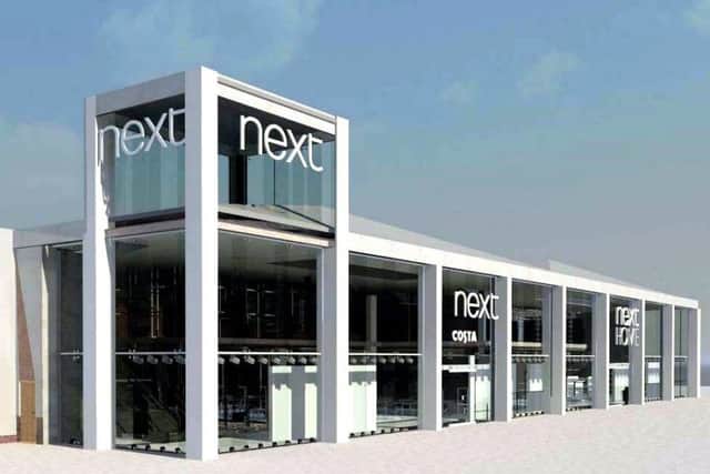 An artist's impression of the biggest Next store in Scotland, being built at Edinburgh's Straiton retail park
