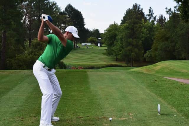 Title favourite Charl Schwartzel carded a best-of-the-day 64 to sit just two shots off the lead. Picture: Getty Images