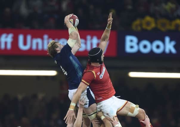 Scotlands inconsistent lineouts arguably cost them the game. Photograph: AFP/Getty