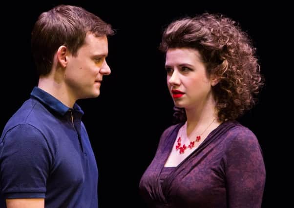 James Anthony Pearson as John and Isobel McArthur as W deliver Mike Bartletts sharp lines with flair. Picture: Contributed