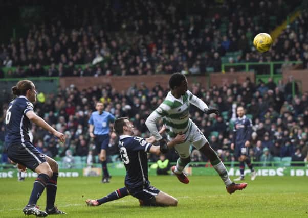 Dedryck Boyata enjoyed one of his most effective games for Celtic and capped it by heading home his teams second goal. Picture: SNS Group