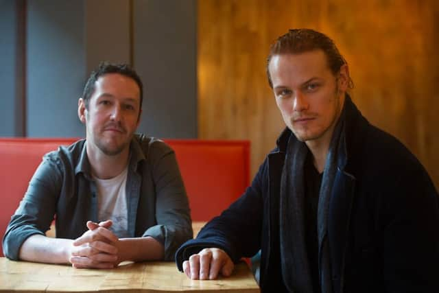 Kenny McGlashan, chief executive officer at YMAS, and Sam Heughan, patron of YTAS. Sam Heughan . Picture: John Devlin/TSPL