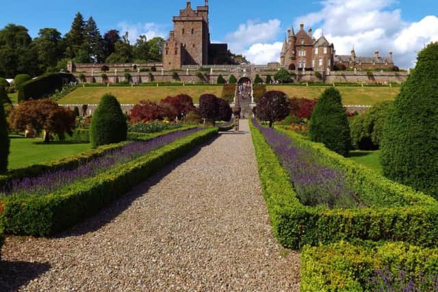 The gardens of Drummond castle.