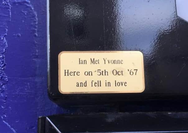 The plaque was discovered by staff at the Institute nightclub in Aberdeen.