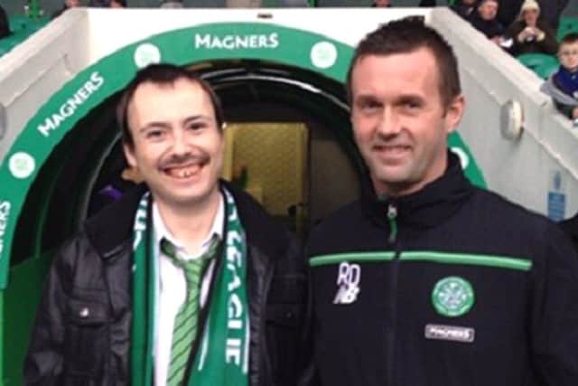 Mark Horodecki with Hoops boss Ronny Deila. Picture: cafefootball.eu