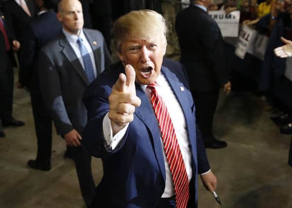 Donald Trump pictured at a campaign rally in Baton Rouge, Louisiana last week. Picture: AP/Gerald Herbert