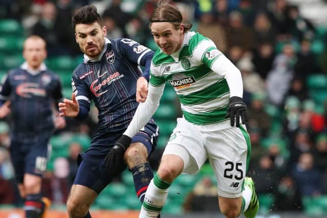 Celtic's Stefan Johansen (right) looked back to his best against Ross County. Picture: PA