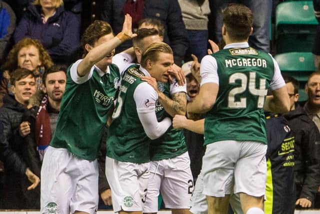 Jason Cumming celebrates his goal
. Picture: Ian Georgeson