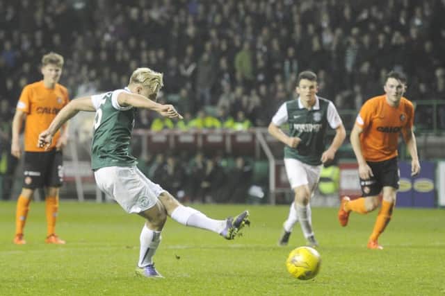 One of those victories came against Dundee United in the League Cup. Picture: Greg Macvean