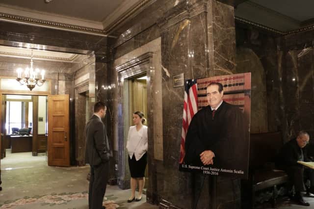 A photo of Justice Antonin Scalia in the Senate. Picture: AP