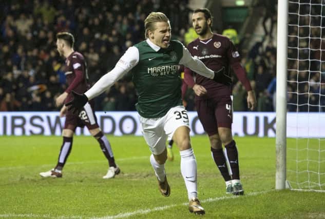 Jason Cummings' Scottish Cup winner was his fourth consecutive goal in derbies. Picture: Craig Foy/SNS