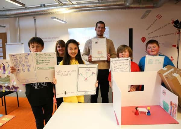 Children were encouraged to design their own solution to school problems, including a 'worry box' for pupil's feelings. Image: Erika Stevenson