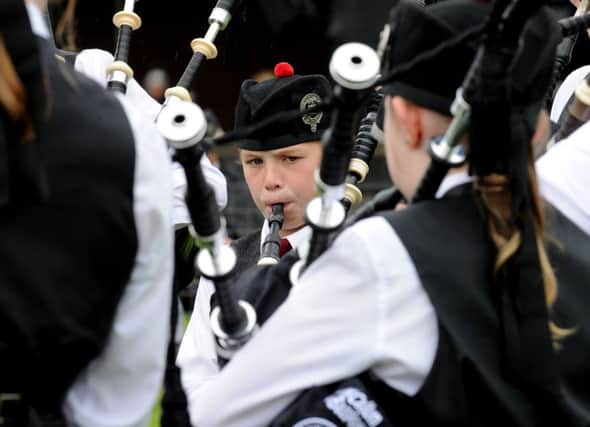 A participant in the Edinburgh Pipe Band Championship. Picture: Lisa Ferguson