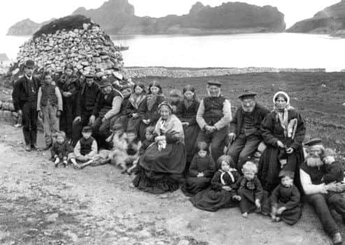 Islanders were finally evacuated from St Kilda in 1930. Copyright National Trust for Scotland