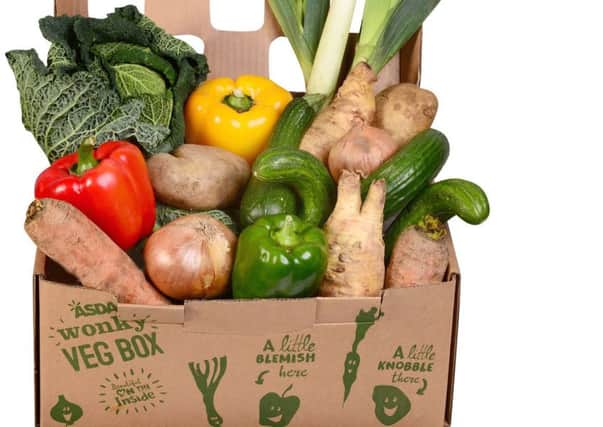Asda said its 'wonky' veg boxes will help cut down on discarded produce