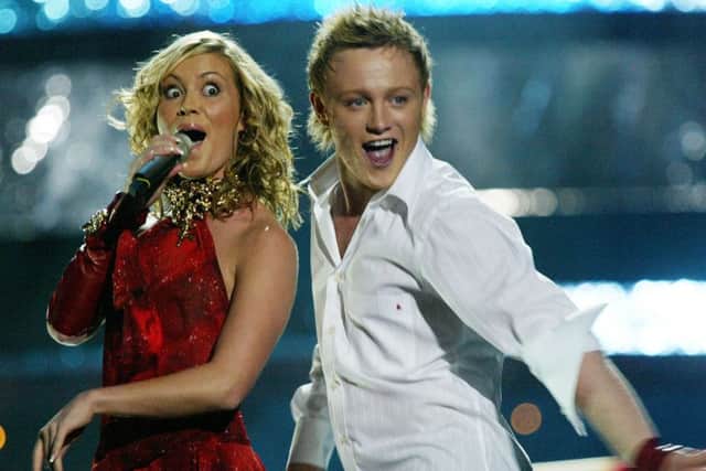The UK's entry Jemini sings 'Cry Baby'. They received 'nul point' in Riga. Picture: AP