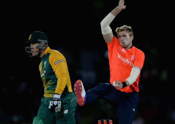 Left-armer David Willey in action against South Africa A. Picture: Getty