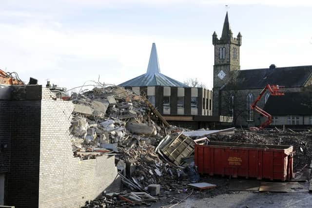 Work to redevelop Denny town centre takes place in November 2014. The town near Falkirk is one of several to have organised a charette for residents in recent years. Picture: Michael Gillen/JFL