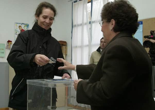 pain became the first country to vote in a referendum on the Constitution of the European Union in 2005. Picture: AFP/Getty Images