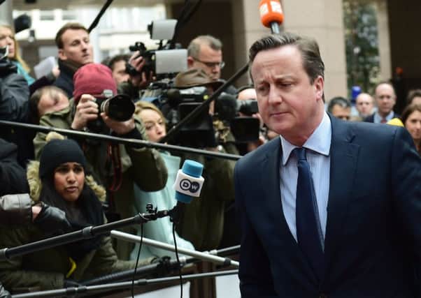Prime Minister David Cameron arrives for an EU summit meeting. Picture: AFP/Getty Images
