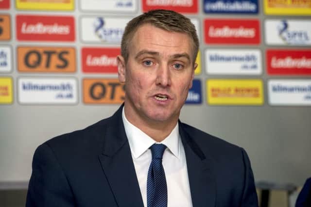 Clark met with the Rangers boss after the game. Picture: SNS