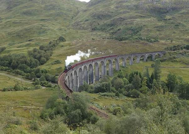 The Jacobite service on the Glenfinnan Viaduct, which featured in the Harry Potter films. Picture: Contributed