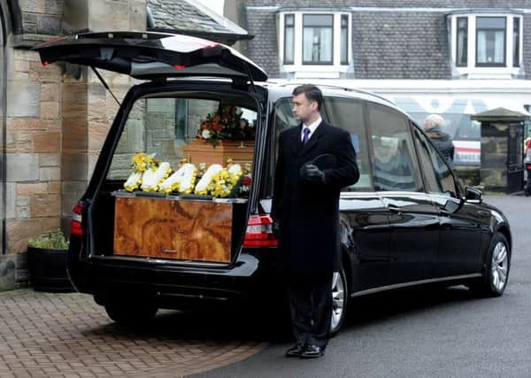 The funeral of Mary "Rae" Logie was held today at Leven Parish Church. Image: George Mcluskie
