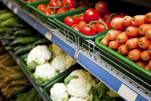 Supermarket food sales fell by 5.8 per cent last month compared with a year ago