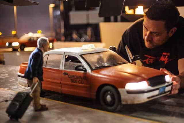 Director of photography and colour Joe Passarelli on the set of the animated stop-motion film Anomalisa