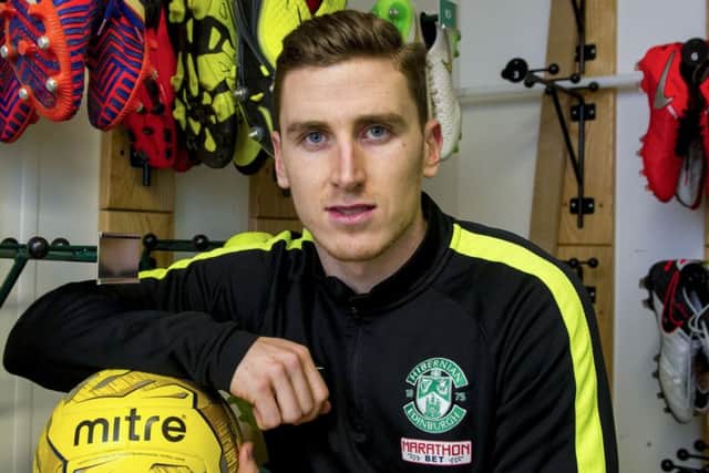 Hibernian's Paul Hanlon ahead the match against Alloa. Picture: Paul Devlin/SNS