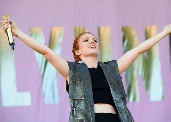 Jess Glynne performing on stage during V Festival. Picture: PA