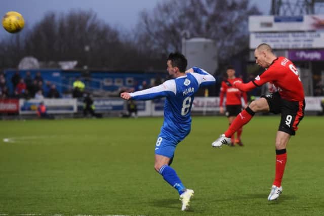 Kenny Miller lets fly with what would prove to be the winning goal. Picture: SNS