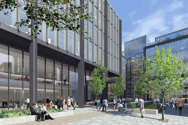 An artist's impression of Quartermile 3, which will provide 73,000sq ft of office space in Edinburgh city centre