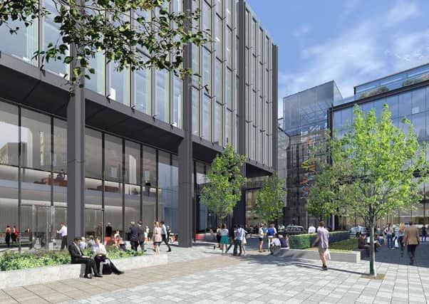 An artist's impression of Quartermile 3, which will provide 73,000sq ft of office space in Edinburgh city centre