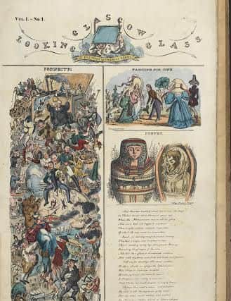 The first edition of the Glasgow Looking Glass, published in 1825, will go on public display next month. Picture: University of Glasgow Special Collections