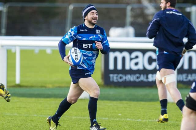 Scotland captain Grieg Laidlaw in training for the Italy match. Picture: Gary Hutchison/SNS/SRU