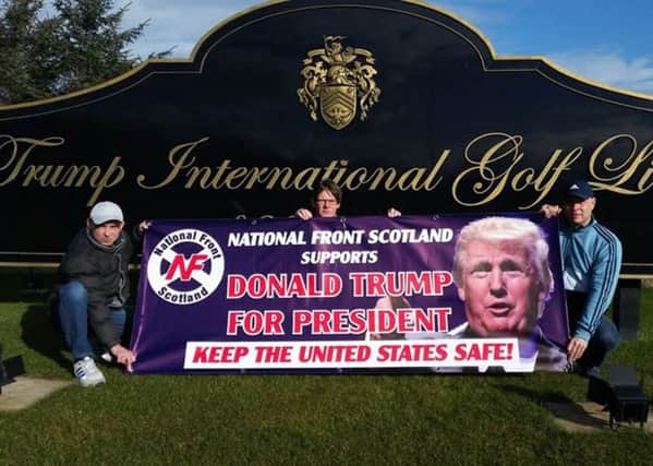 The Donald Trump organisation has condemned the Scottish National Front after they supported the tycoons bid for the US presidency.
