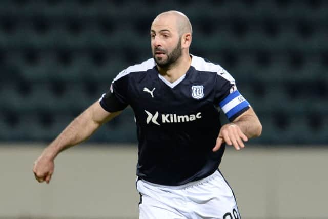 Gary Harkins was instrumental in Dundee blowing away Dumbarton last night. Picture: SNS