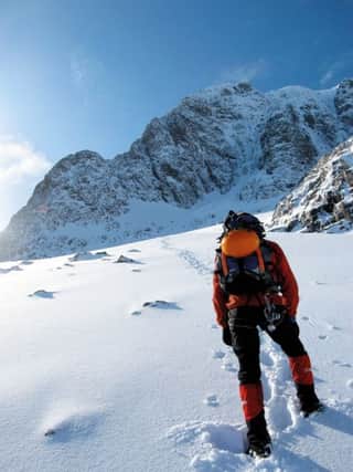 A climber ventures up Ben Nevis. Picture: Viv Scott