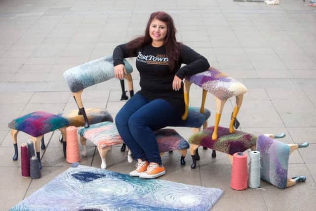 Adriana Tavares of Adriana Tavares Rug Designer and Maker based in Walthamstow. Picture: Peter Devlin