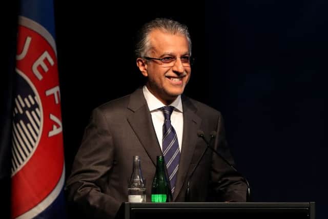 Fifa presidential candidate Sheikh Salman Bin Ebrahim Al Khalifa of Bahrain is favourite to win the vote in Zurich to replace Sepp Blatter.  Picture: Richard Heathcote/Getty Images