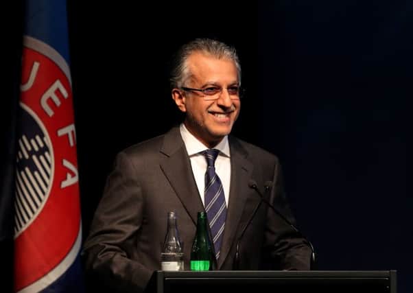 Fifa presidential candidate Sheikh Salman Bin Ebrahim Al Khalifa of Bahrain is favourite to win the vote in Zurich to replace Sepp Blatter. Picture: Richard Heathcote/Getty Images