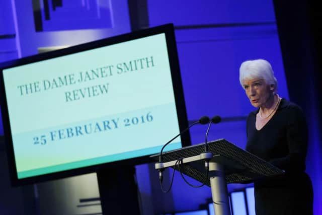 Dame Janet Smith presents her Review Report on former television presenter Jimmy Savile. Picture: Getty Images