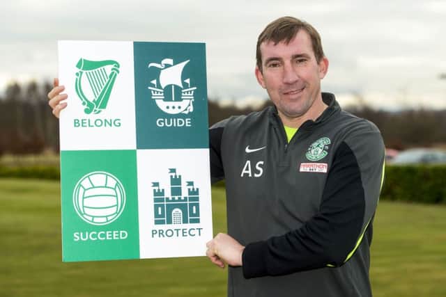 Head coach Alan Stubbs, promoting Hibs new share issue, insists there will be no knee-jerk reaction to Wednesdays defeat. Picture: SNS
