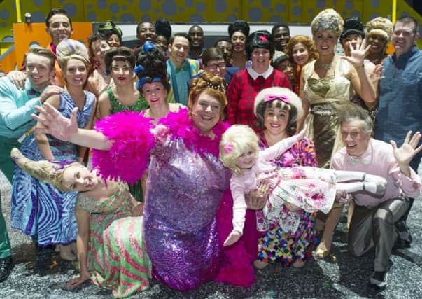 Leukaemia patient Agatha King meets the cast of Hairspray at the Edinburgh Playhouse. Picture: PA